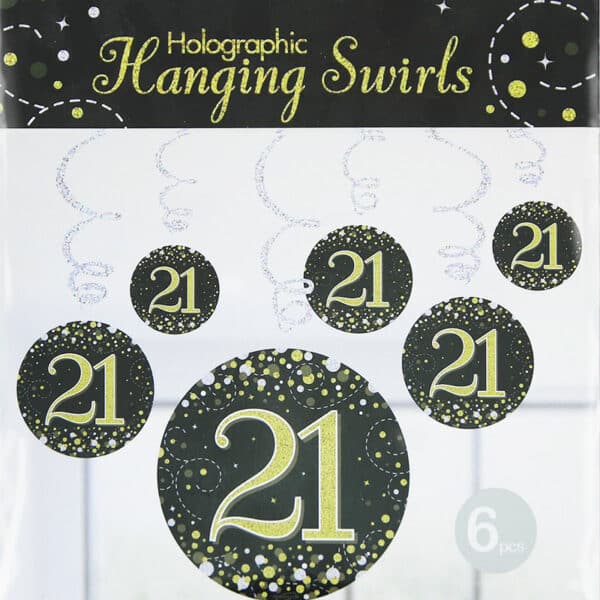 Swirls Sparkling zwart goud - 21 jaar