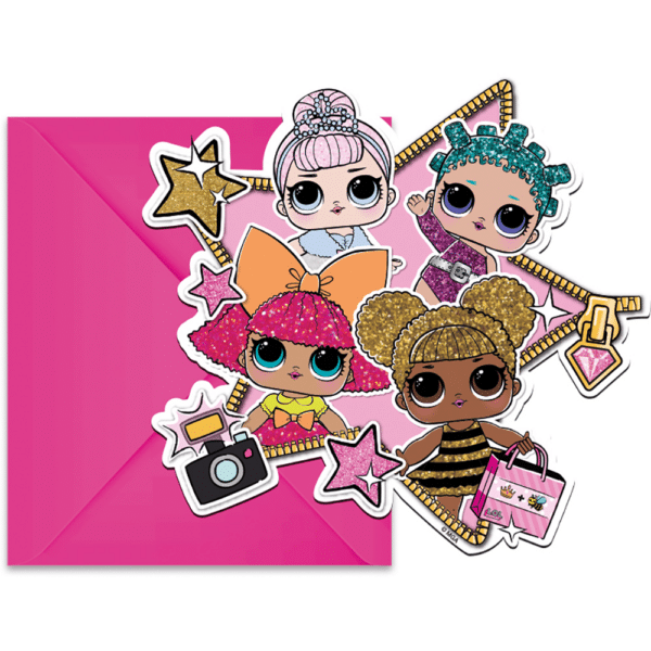 L.O.L Surprise Glitterati - uitnodigingen (6 stuks)