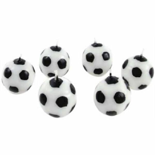 Kaarsjes Voetbal (6 stuks)