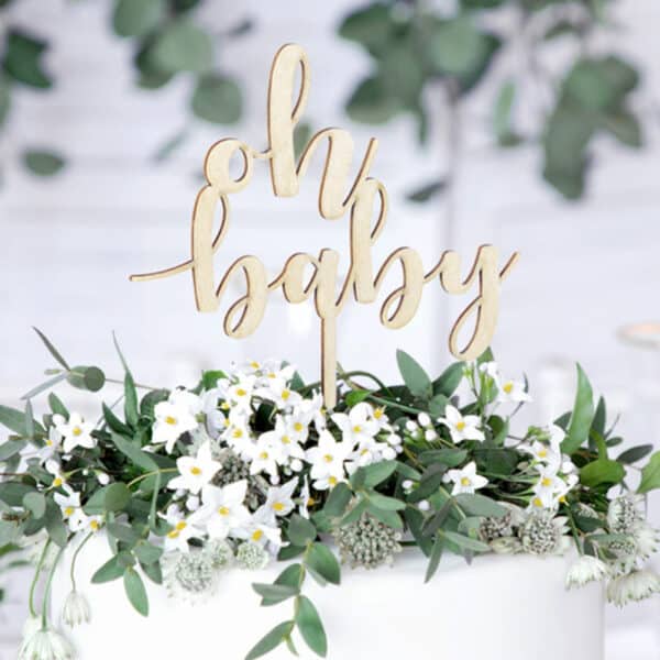 Oh Baby! - Cake Topper hout