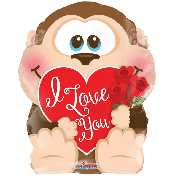 Folieballon Monkey in Love