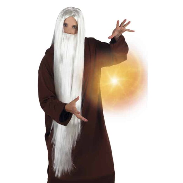 Pruik Wizard met baard