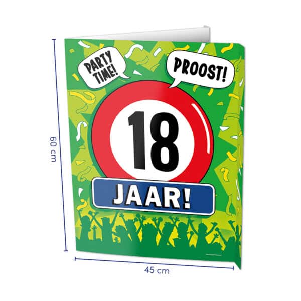 Window Sign - 18 jaar