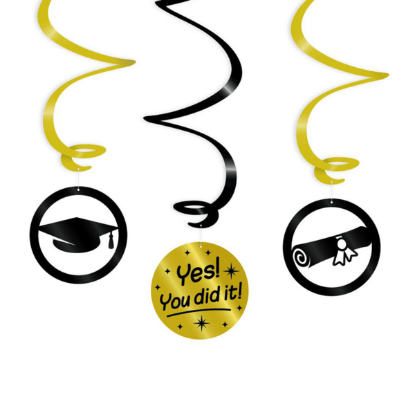 Swirls Gold/Black Yes you did it (3 stuks)
