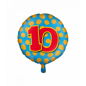 Folieballon Happy Party 10 jaar (45 cm)