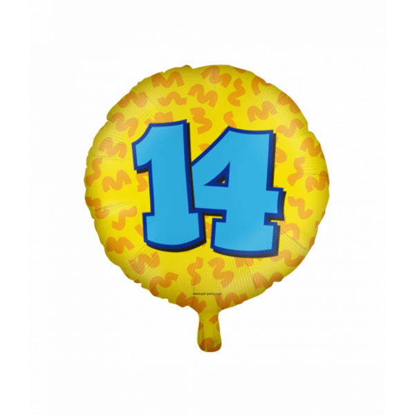 Folieballon Happy Party 14 jaar (45 cm)