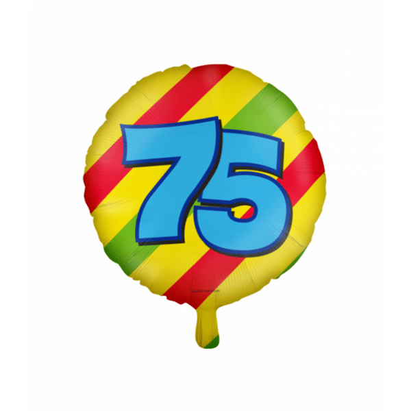 Folieballon Happy Party 75 jaar (45 cm)