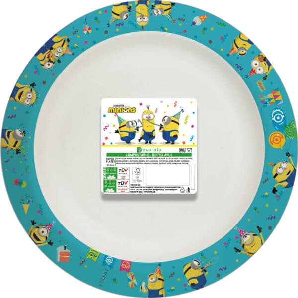 Minions - Borden 24 cm Composteerbaar - 8 stuks