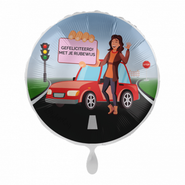 Folieballon - Rijbewijs vrouw