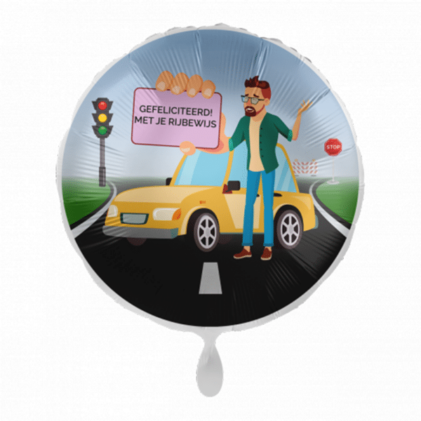 Folieballon - Rijbewijs man