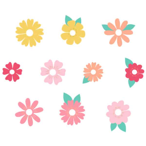 Glasmarkers Bloemen - 10 stuks