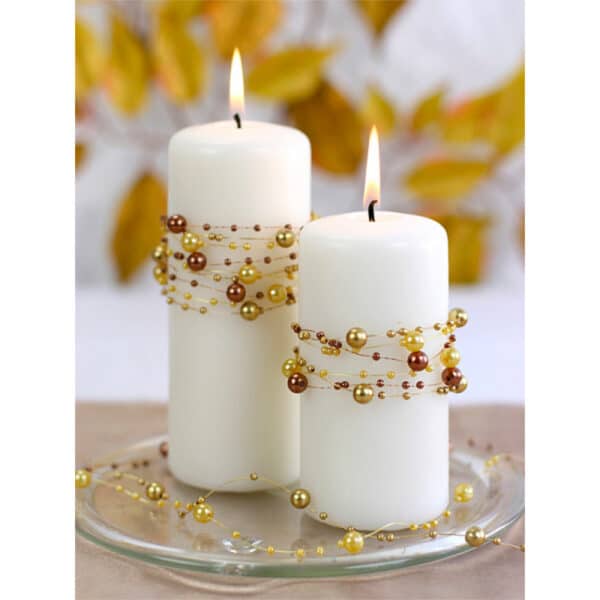 Slinger gouden parels - 1,3 m