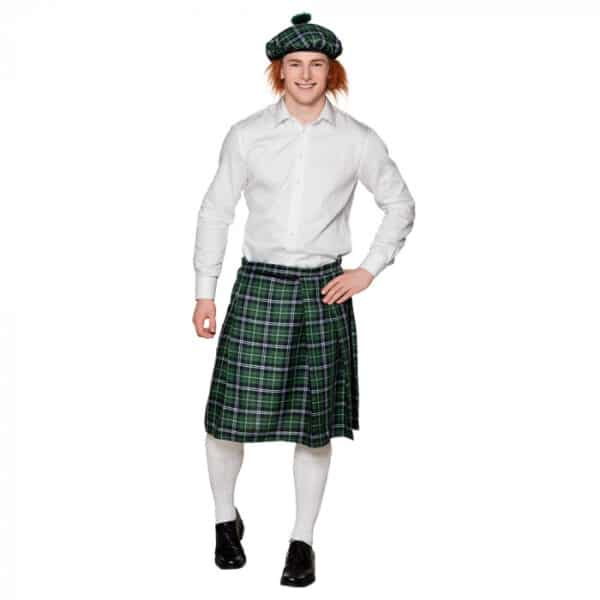 Baret Mr Tartan groen met haar