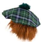 Baret Mr Tartan groen met haar