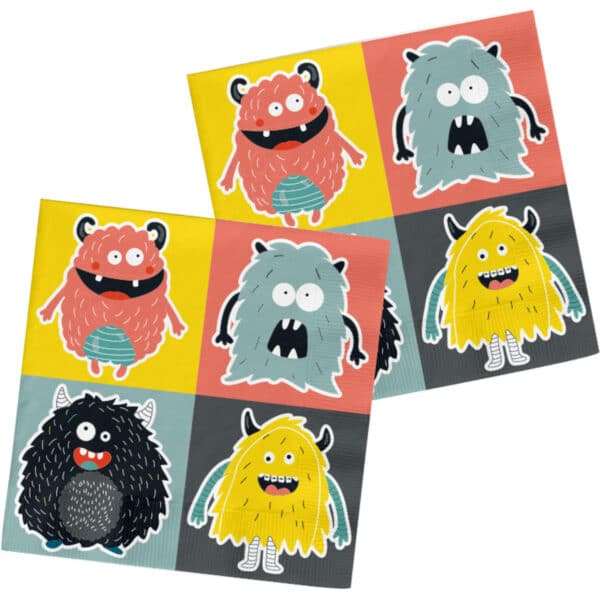 Servetten Monster Bash 33 x 33 cm - 20 stuks