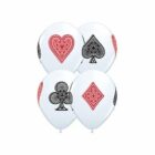 Bedrukte ballonnen Casino 25 st - 27 cm