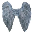 Fallen angel vleugels gevouwen Zilvergrijs (65 x 65 cm)