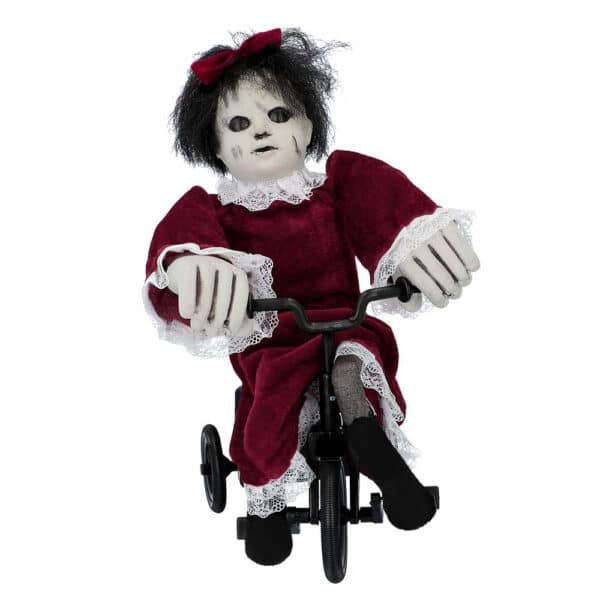 Decoratie Angry Mathilde op fiets (35 x 21 cm)