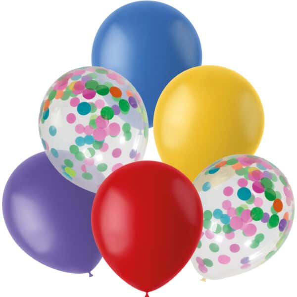 Ballonnen Mix Color Pop Meerkleurig 30 cm - 6 stuks