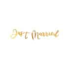 Just Married - Papieren Letterbanner Goud - 0.91 m
