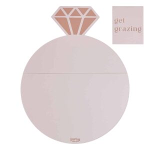Grazing board Roze en Rose Gold ring 50 x 39 cm