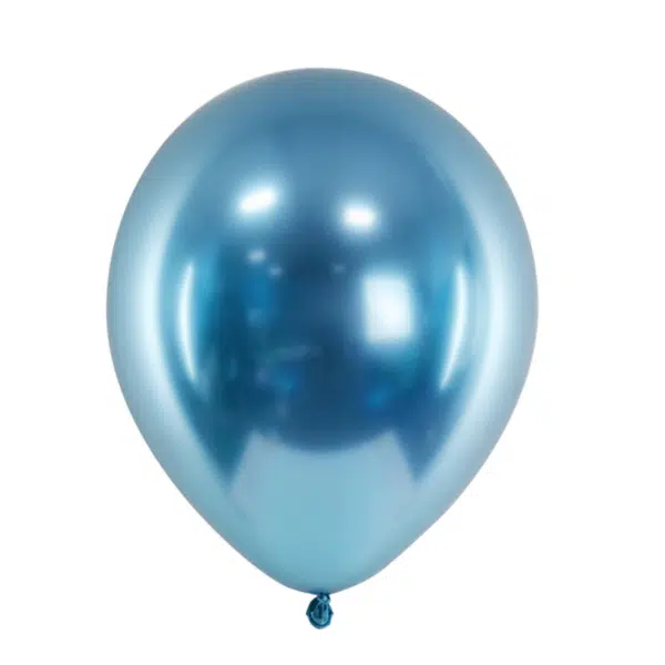 Ballonnen Chrome Glossy Blauw (10 stuks)