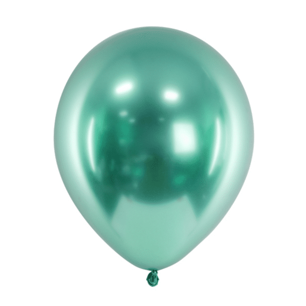 Ballonnen Chrome Glossy Groen (10 stuks)