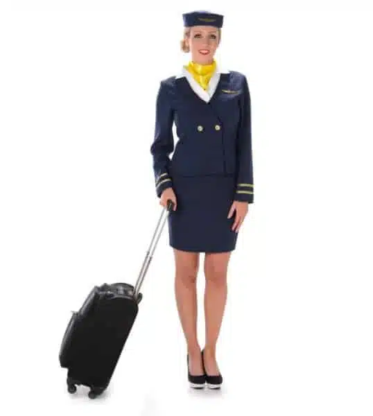 Blauw Stewardess kostuum - maat XL Blauw Stewardess kostuum - maat XL