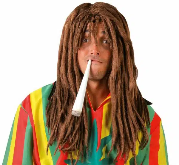 Pruik - Rasta bruin haar