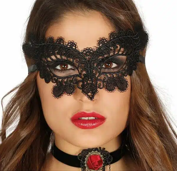 Masker Vlinder Embroidered - zwart