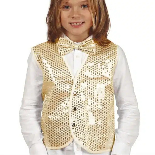 Gilet Pailletten Goud - kinderen