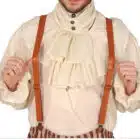 Bruine bretels lederlook