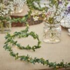 Slinger groene blaadjes met 20 lichtjes - 2 m