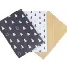 Kerst Cadeaupapier: zwart, wit en kraft