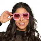 Partybril Bling bling roze Partybril Bling bling roze
