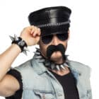 Set Rocker (pet, partybril, ketting, armband en snor)