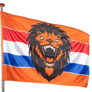 Polyester vlag brullende leeuw XXL