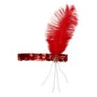 Hoofdband Flapper rood