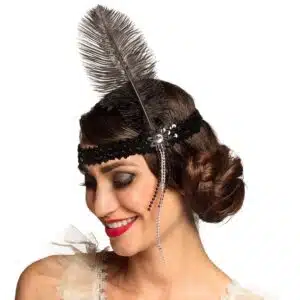 Hoofdband Flapper zwart Hoofdband Flapper zwart