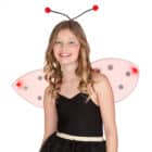 Set Lieveheersbeestje (tiara en vleugels)