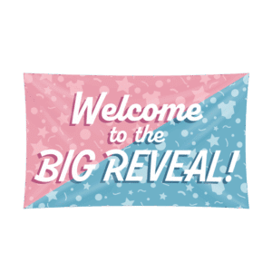 XXL Gevelvlag Gender Reveal - 150 x 90 cm