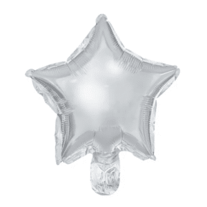 Folieballon Sterren Zilver 25 cm (25 stuks)