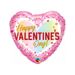 Folieballon Valentine’s Confetti Ombre Herz 45 cm