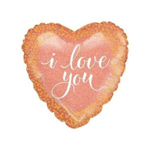 Folieballon Love Rose Goud Holo 45 cm