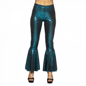 Flarebroek Zeemeermin - maat M (stretch)