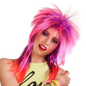 Pruik Kimberly roze/paars
