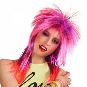 Pruik Kimberly roze/paars Pruik Kimberly roze/paars