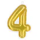 Folieballon nummer sticker Goud nr:4