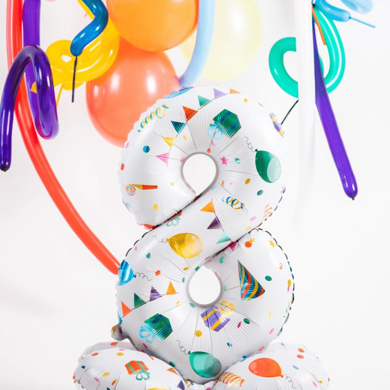 Staande cijfers lucht joyful party