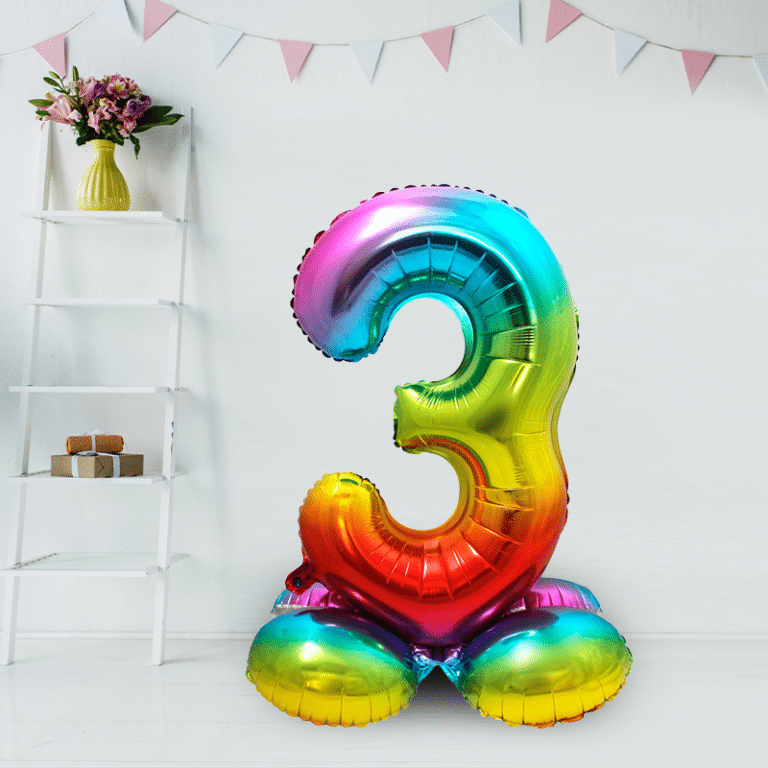 Staande cijfers lucht regenboog